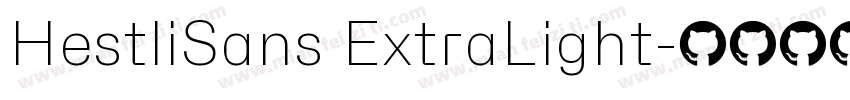 HestliSans ExtraLight字体转换